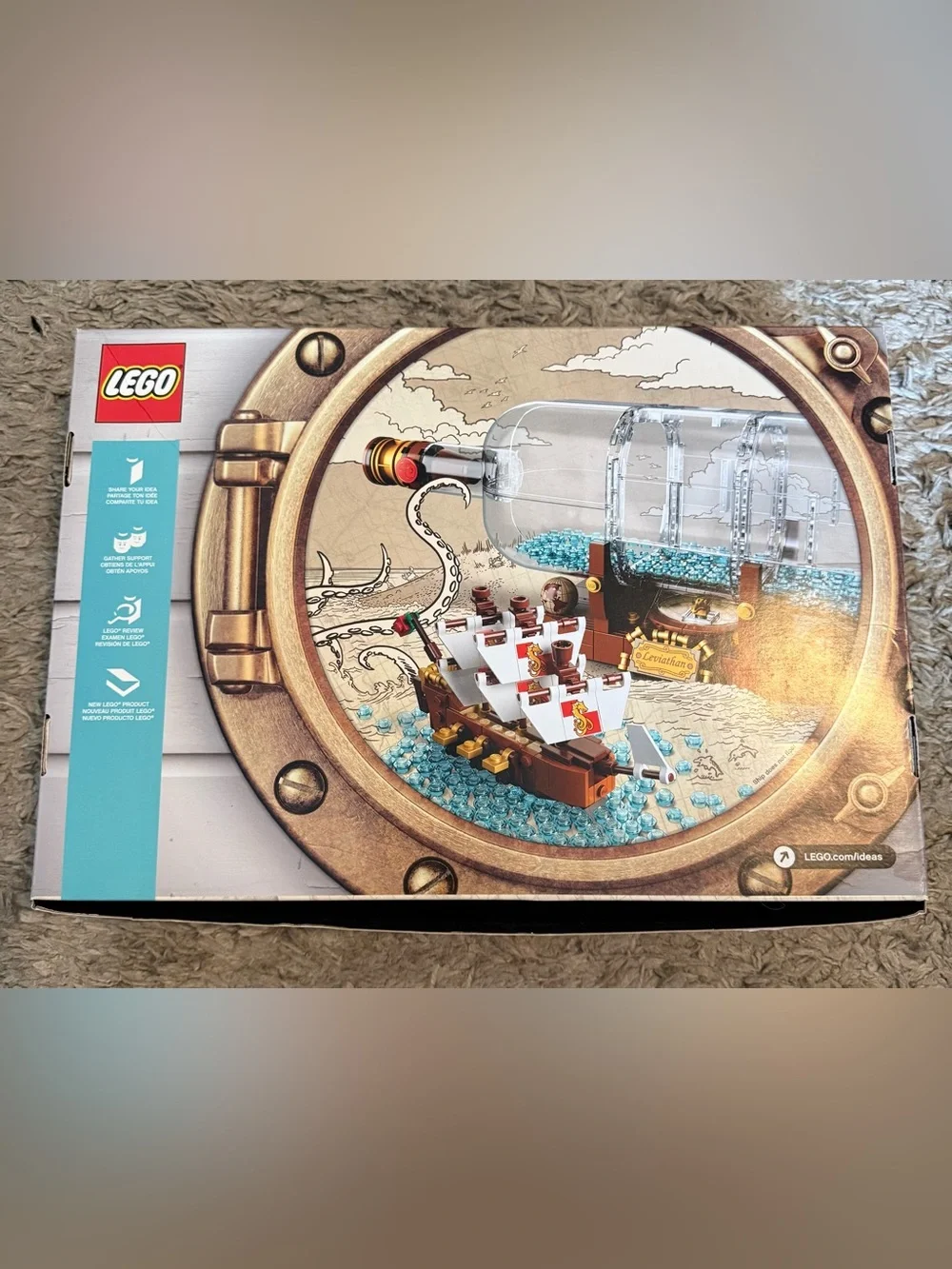LEGO IDEAS 21313 Ship in a Bottle Great Used Condition